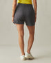 Women's Side Slit French Terry Short - Dark Charcoal